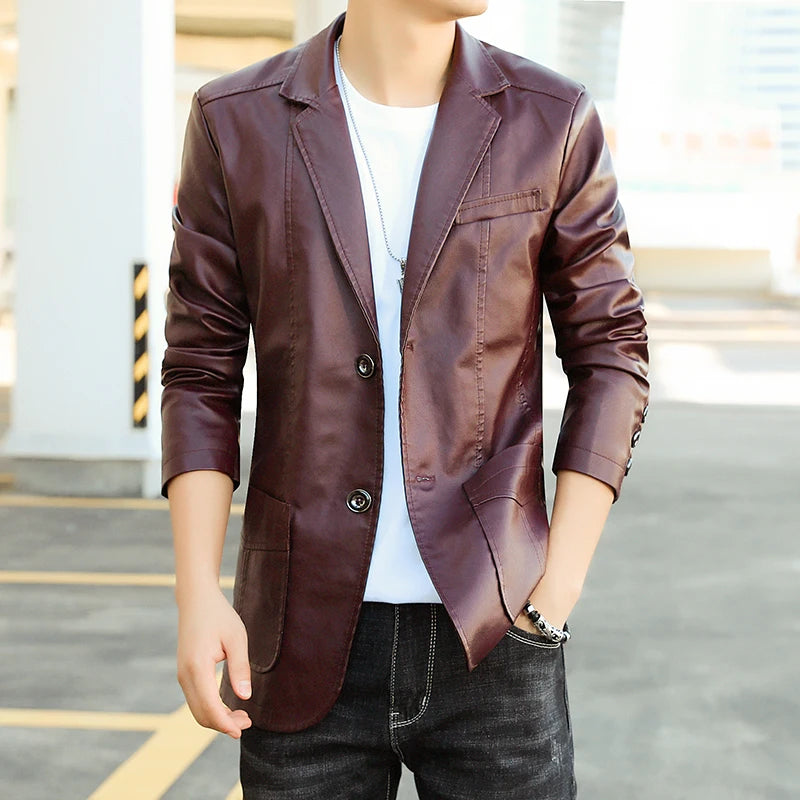 Men's Black Leather Jacket