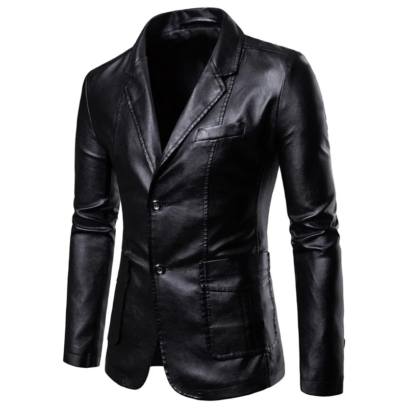Men's Black Leather Jacket